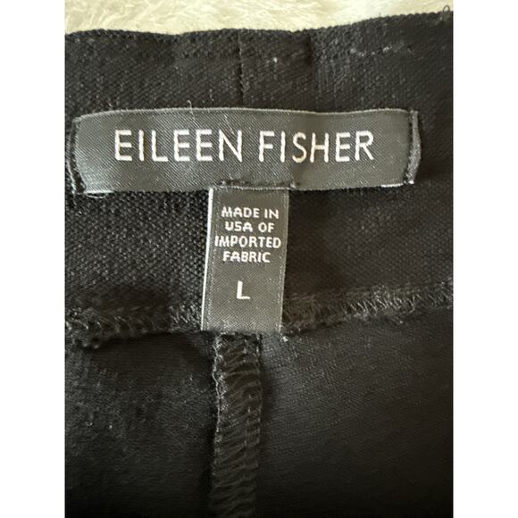 Eileen Fisher Washable Stretch Crepe Pull-On Pant in Black Womens Size L - Picture 4 of 10